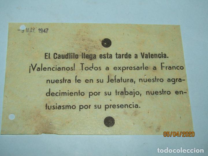 Military Antiques: Antiguo Pasqu&iacute;n Visita de FRANCO a Valencia el 9 de Mayo del A&ntilde;o 1947