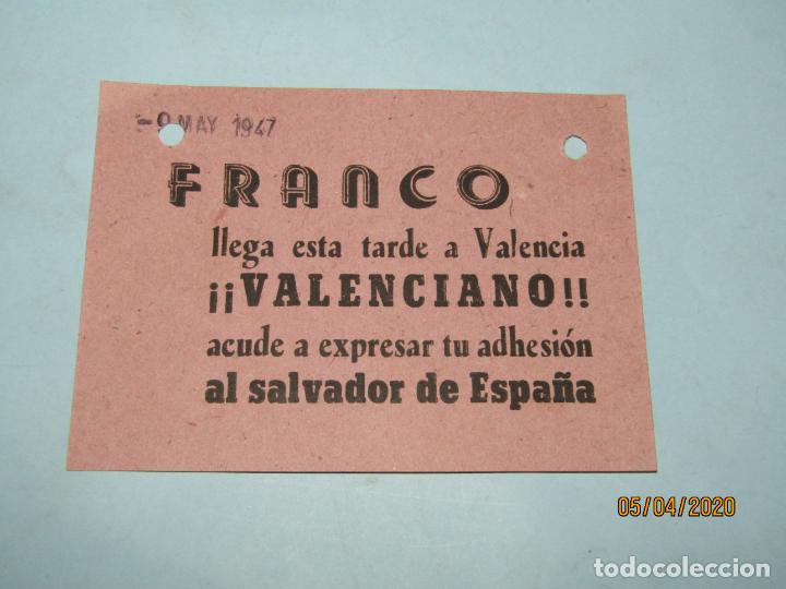 Military Antiques: Antiguo Pasqu&iacute;n Visita de FRANCO a Valencia el 9 de Mayo del A&ntilde;o 1947