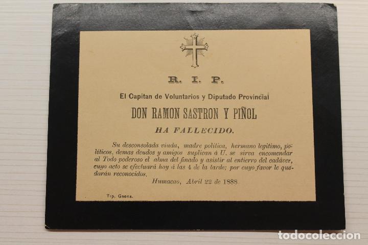 Militaria: FILIPINAS, MANUEL SASTR&Oacute;N Y PI&Ntilde;OL, CAPIT&Aacute;N DE VOLUNTARIOS Y DIPUTADO PROVINCIAL, HUMACAO 1888, ORIGI