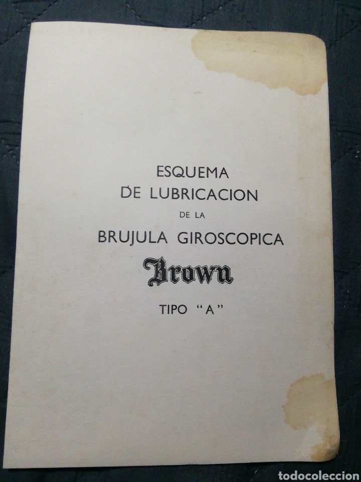 Militaria: ESQUEMA DE LUBRICACI&Oacute;N DE LA BR&Uacute;JULA GIROSCOPICA BROWN TIPO A