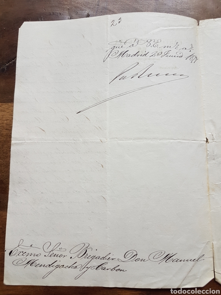 Militaria: Licencia militar 1877 - Foto 2