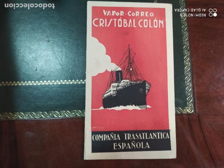 Militaria: ANTIGUO PROGRAMA FESTIVAL BAILE BARCO VAPOR CORREO CRISTOBAL COLON 25 FEBRERO 1930