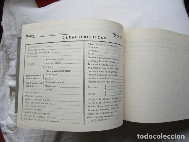 Militaria: Libreta de Motor avi&oacute;n Ej&eacute;rcito Aire sin usar Aviaci&oacute;n Documentos EA - Foto 2