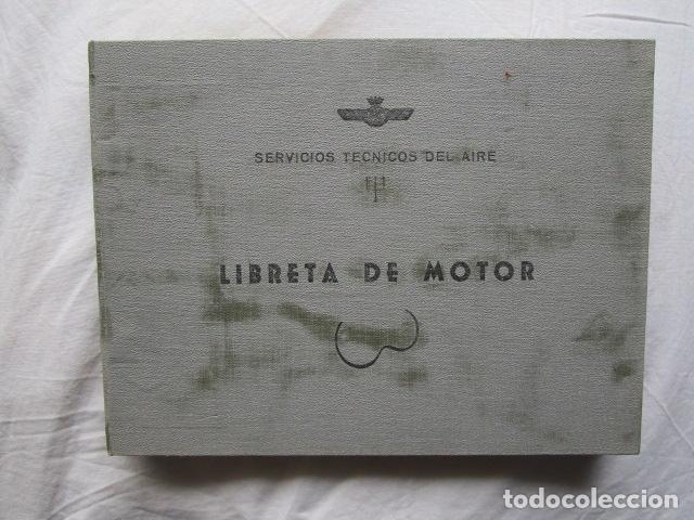 Militaria: Libreta de Motor avi&oacute;n Ej&eacute;rcito Aire sin usar Aviaci&oacute;n Documentos EA - Foto 1