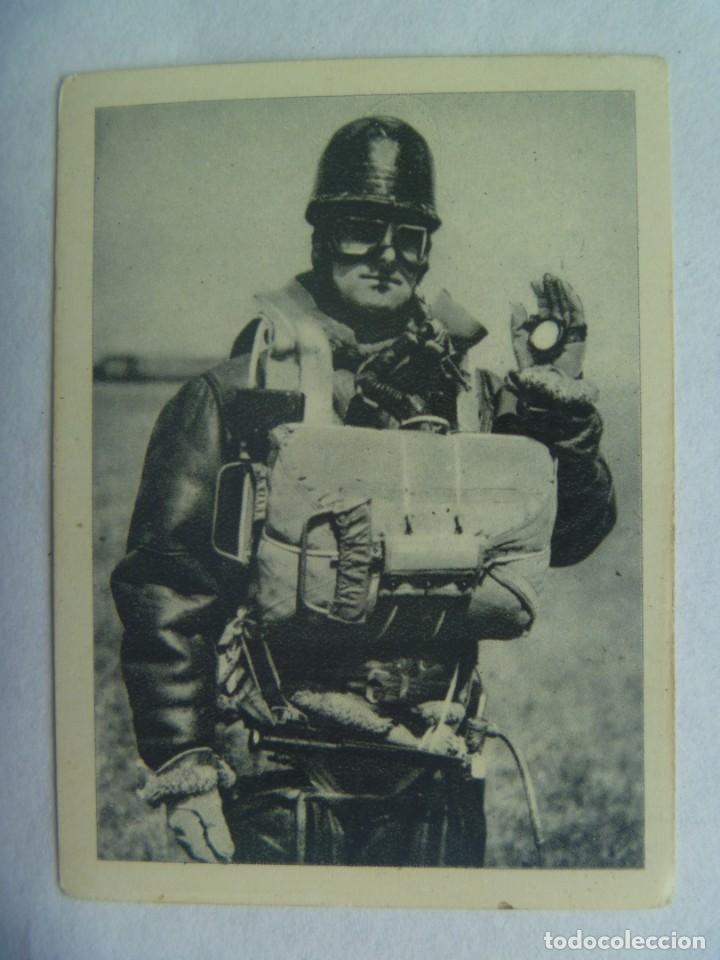 Militaria: CROMO DE AVIACION , N&ordm; 66: SOLDADO PARACAIDISTA EQUIPADO