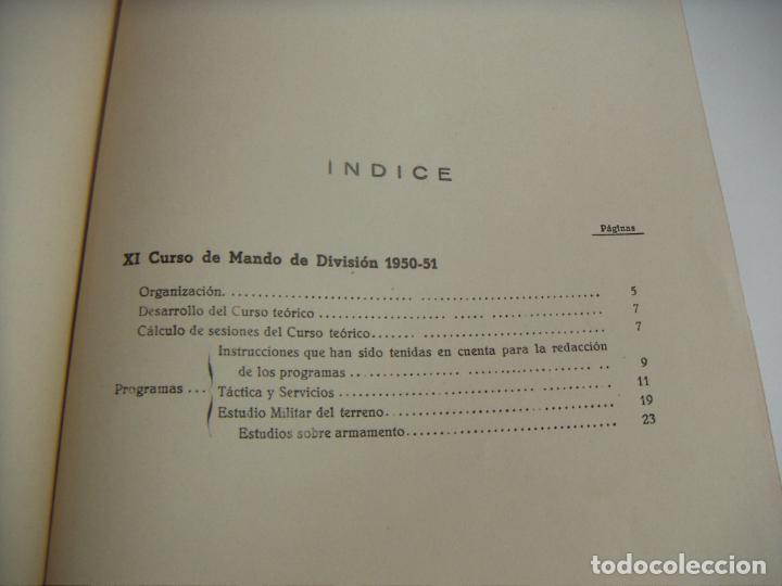 Militaria: PROGRAMA DEL XI CURSO DE MANDO DE DIVISION 1950-1951 - Foto 2