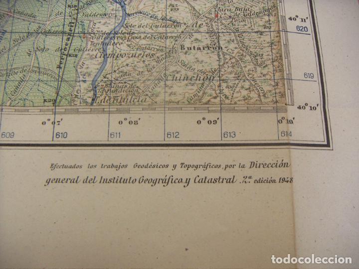 Militaria: MAPA DE GETAFE 2&ordf; EDICION 1948 PARA ESCUELA SUPERIOR DEL EJERCITO - Foto 2