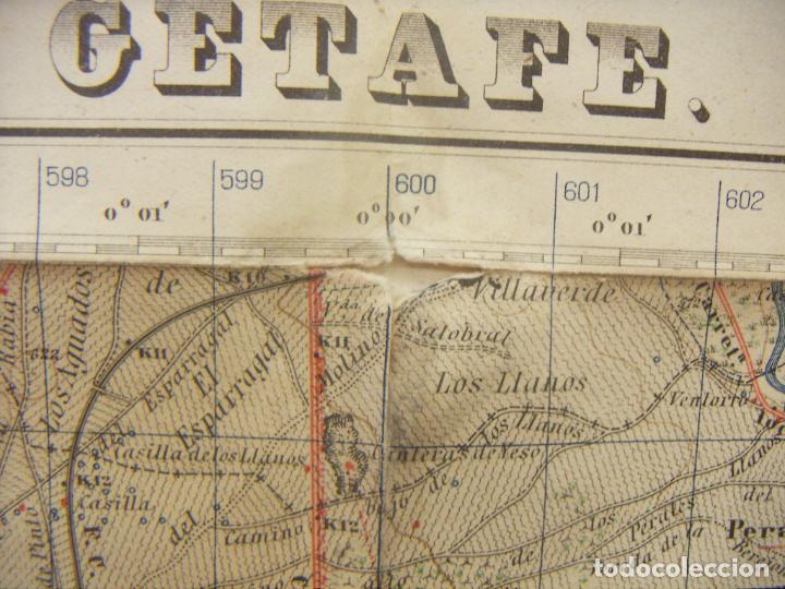 Militaria: MAPA DE GETAFE 2&ordf; EDICION 1948 PARA ESCUELA SUPERIOR DEL EJERCITO - Foto 3
