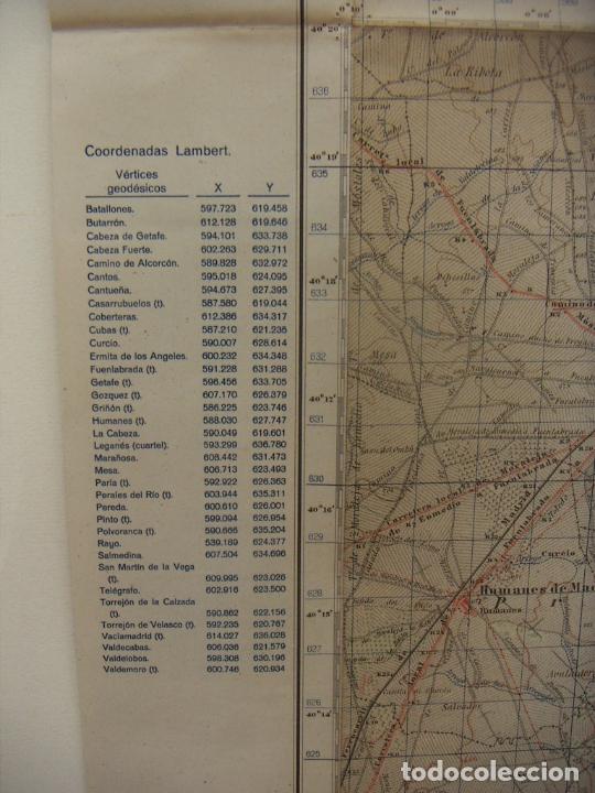 Militaria: MAPA DE GETAFE 2&ordf; EDICION 1948 PARA ESCUELA SUPERIOR DEL EJERCITO - Foto 7