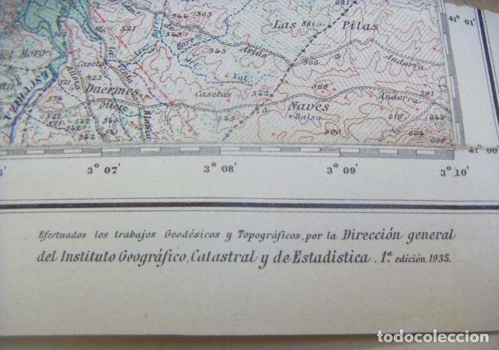 Militaria: MAPA DE MUNIESA 1&ordf; EDICION 1935 - Foto 3