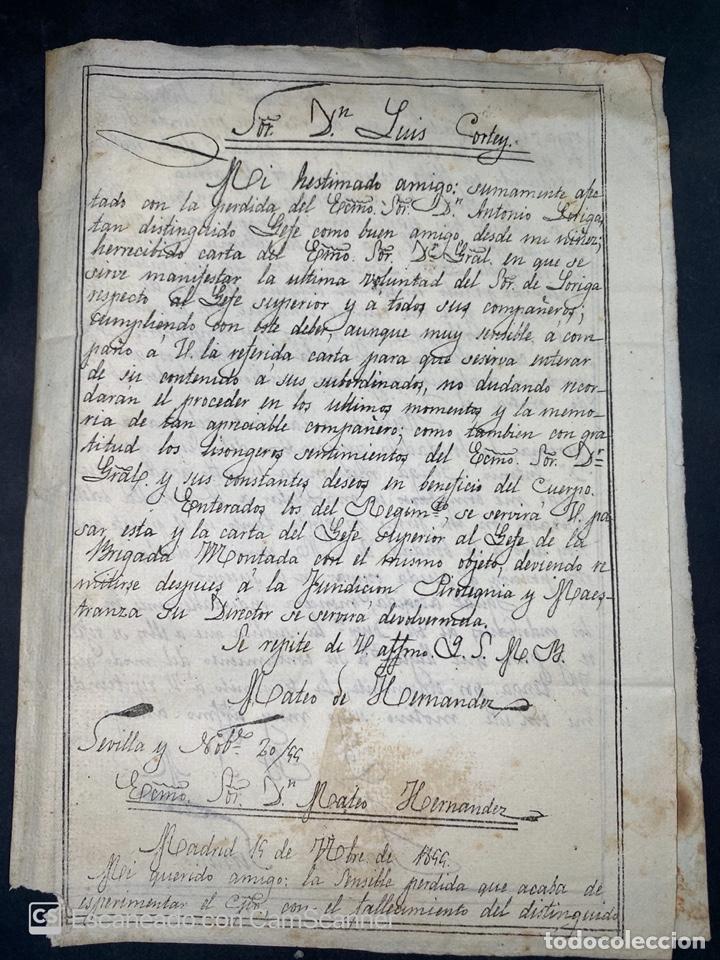Militaria: ULTIMA VOLUNTAD DEL SE&Ntilde;OR SORIGA. MILITAR. LEER.