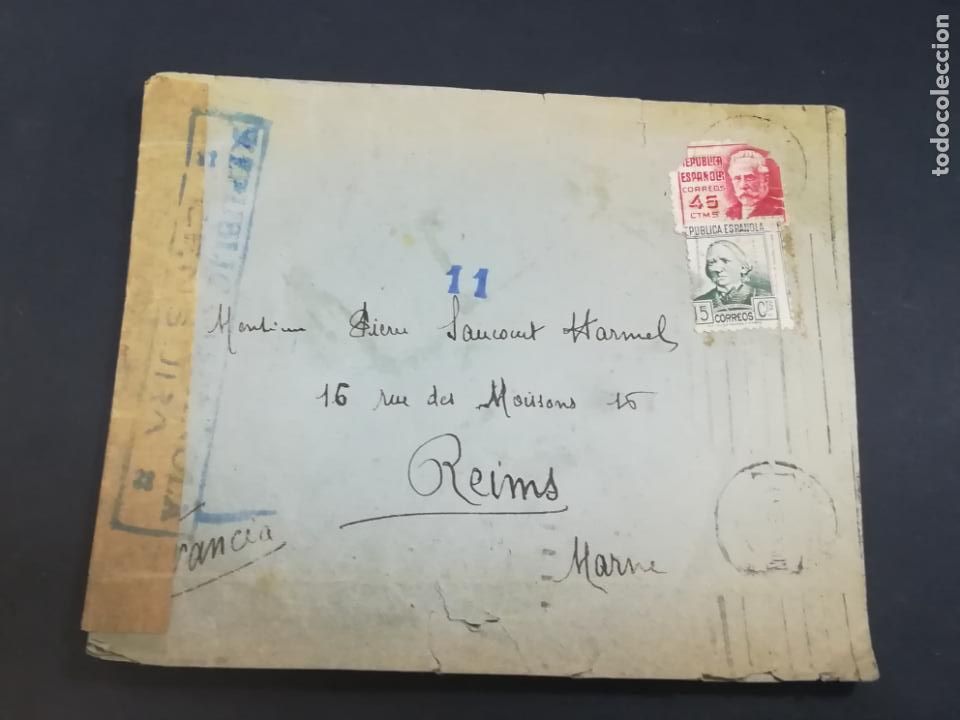 Militaria: SOBRE CON CENSURA MILITAR. 1938. VER