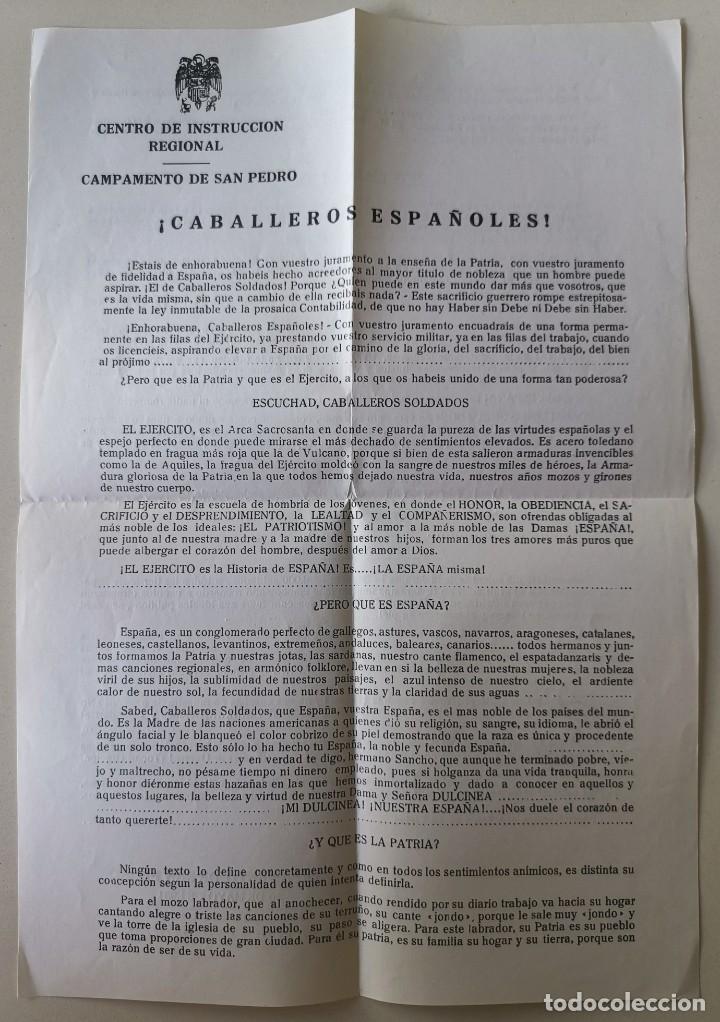 Military Antiques: Discurso Jura de Bandera Coronel Campamento de San Pedro - CIR-1 - A&ntilde;o 1964