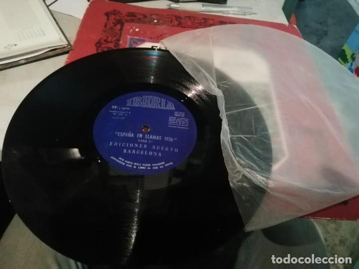Militaria: Lote 2 Vinilos Iberia La Espa&ntilde;a en Llamas 1936 - Ediciones Acervo Barcelona - Guerra Civul
