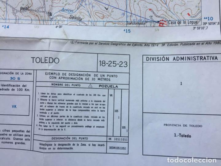 Militaria: MAPA MILITAR DE ESPAÑA: TOLEDO (Servicio Geográfico del Ejército, 1980) ¡ORIGINAL! - Foto 7 - 212902983