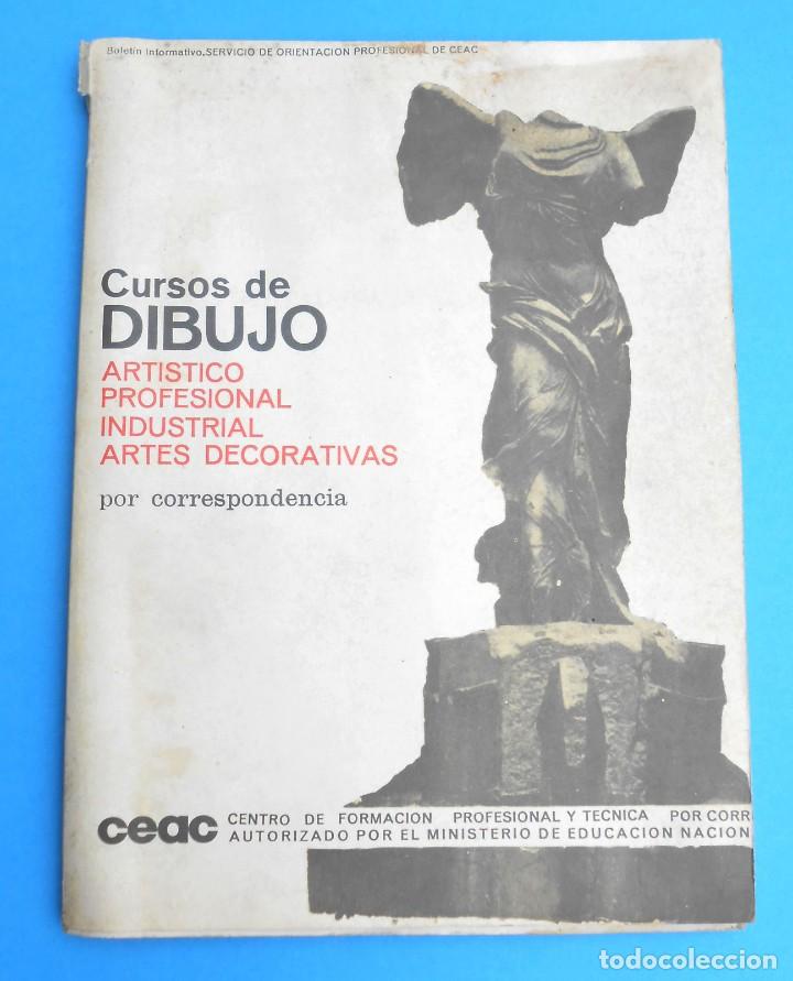 Militaria: Cursos de dibujo. Propaganda de los Cursos de dibujo CEAC. a&ntilde;os 50/60 del siglo XX. afha