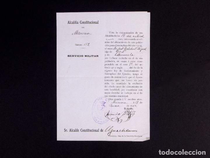 Military Antiques: QUINTAS. ALCALDE DE MANRESA FRANCISCO LLATJOS 1912