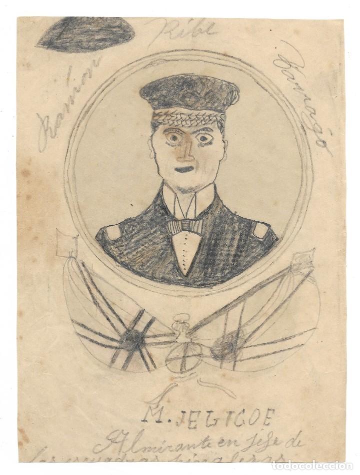 Militaria: ilustraci&oacute;n antigua de motivos militares. M. Jellicoe