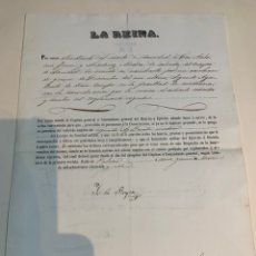 Militaria: TÍTULO OTORGADO DE 2º AYUDANTE MÉDICO - 1857 - ISABEL II