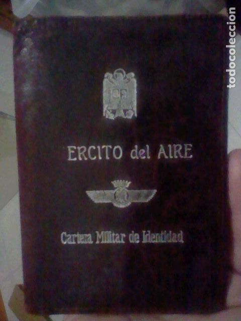 Militaria: EJERCITO AIRE CARTERA MILITAR EPOCA FRANCO PIEL BVRDEOS VSADA ORIGINAL 13 X 9 CMS PLEGADA