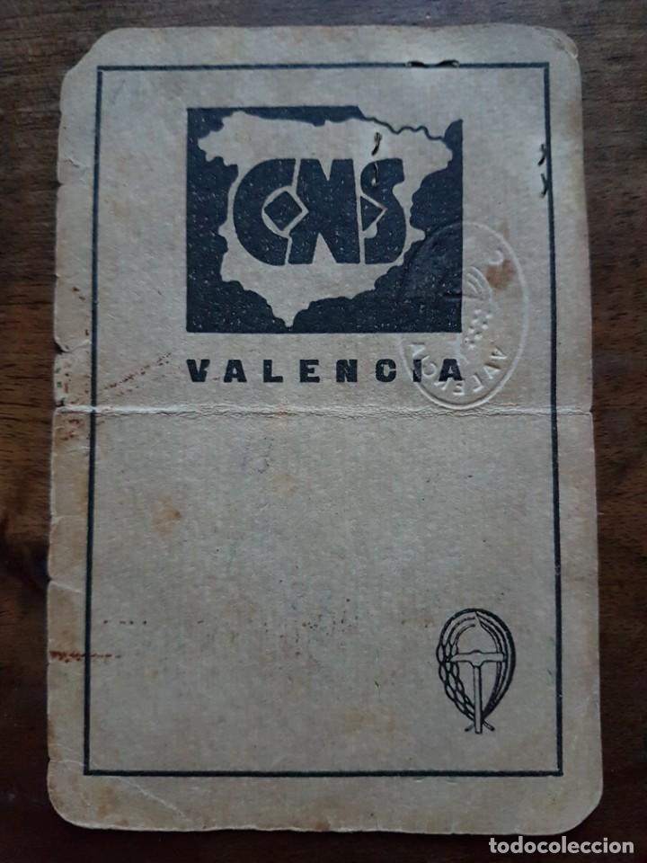Militaria: Carnet CNS Valencia 1939 - Foto 2
