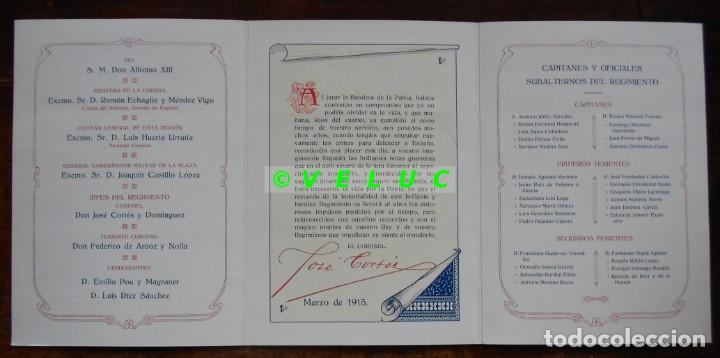 Militaria: TRIPTICO LANCEROS DEL REY MARZO DE 1915 - Foto 2