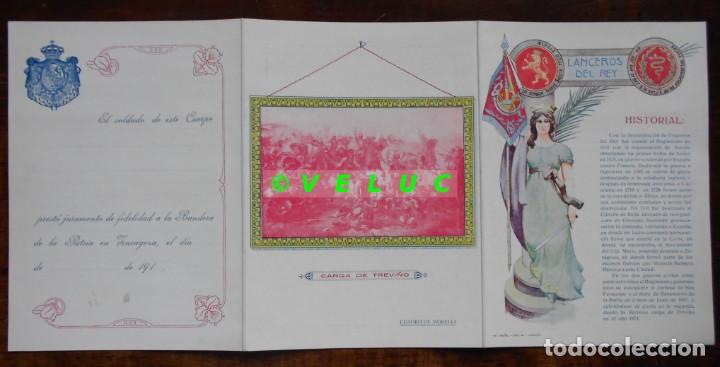 Militaria: TRIPTICO LANCEROS DEL REY MARZO DE 1915 - Foto 3