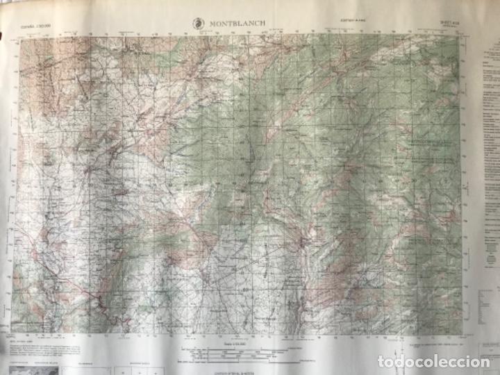 Militaria: CARTOGRAFIA 1:50 MILITAR DE ESPA&Ntilde;A Y ESTADOS UNIDOS PLANO DE MONTBLANC 1961.