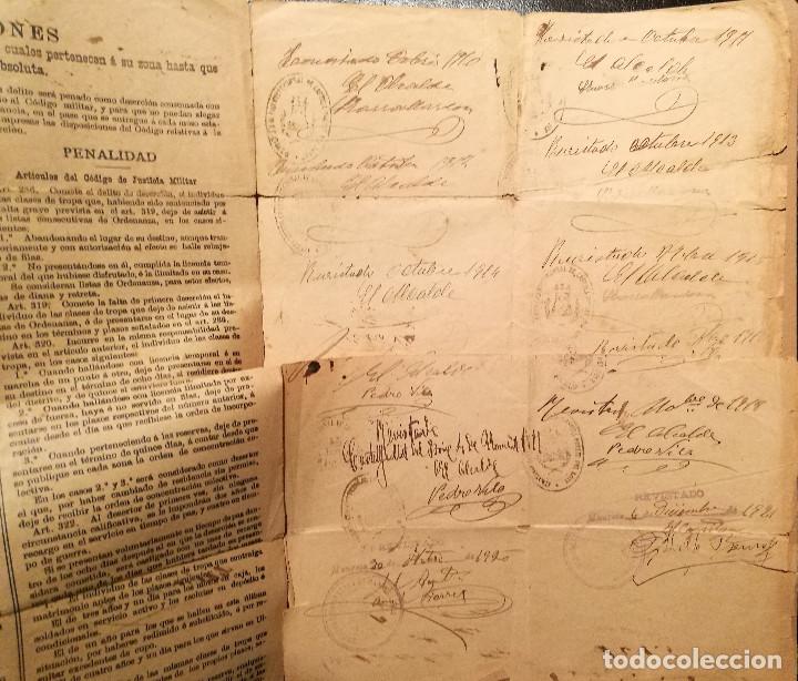 Militaria: PERMISO DEL EJ&Eacute;RCITO DE 1910 - Foto 4