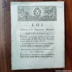 Militaria: DOCUMENTO - 1791 REVOLUCION FRANCESA - PROCLAMATION DU ROI, SUR LE DECRET DE L'ASSEMBLEE NATIONALE
