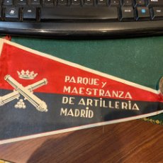Militaria: BANDERÍN PARQUE Y MAESTRANZA DE ARTILLERÍA DE MADRID. Lote 231431970