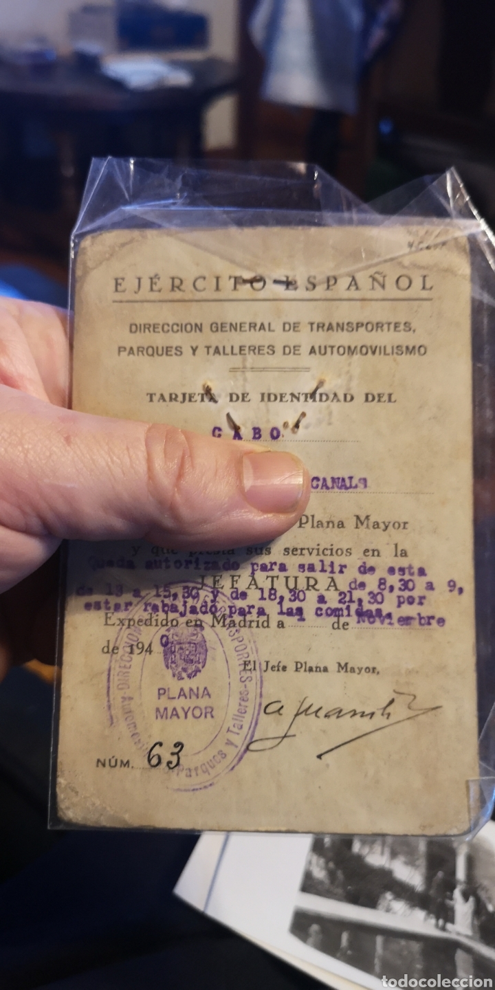 Militaria: Antiguo carnet militar para tropa, 1940