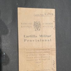 Militaria: CARTILLA MILITAR PROVISIONAL - EJERCITO ESPAÑOL (4ª REGION MILITAR) 1928