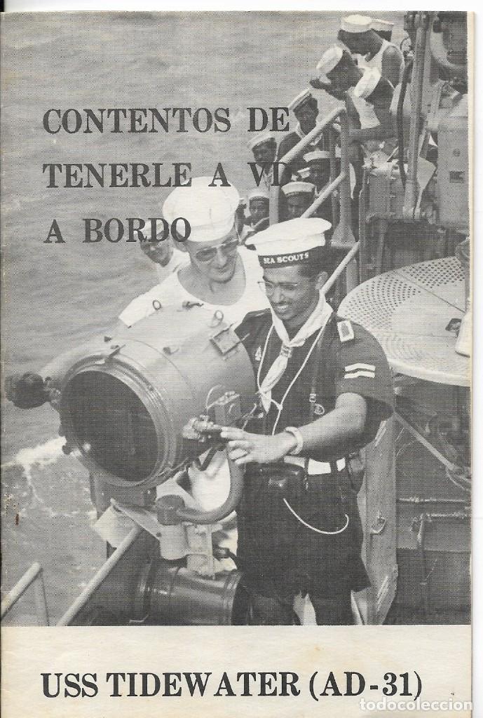 Militaria: Programa de la visita al USS TIDEWATER (AD-31) - Foto 1