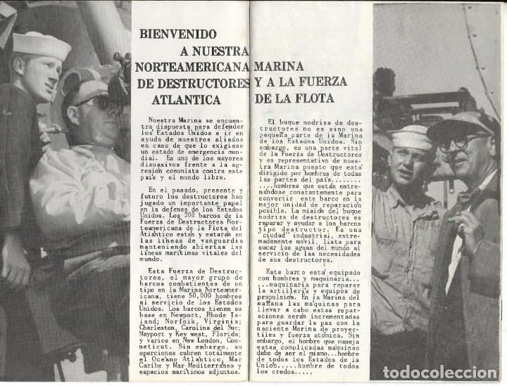 Militaria: Programa de la visita al USS TIDEWATER (AD-31) - Foto 3