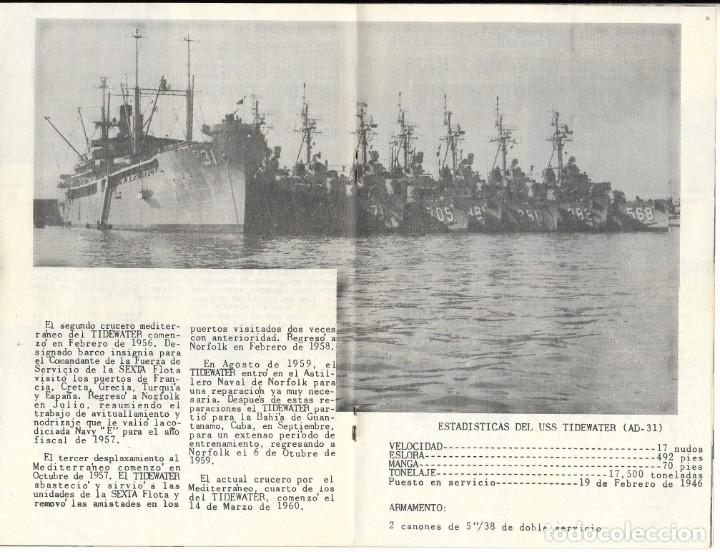 Militaria: Programa de la visita al USS TIDEWATER (AD-31) - Foto 4