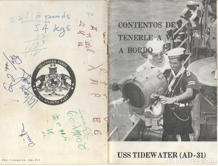 Militaria: Programa de la visita al USS TIDEWATER (AD-31) - Foto 5