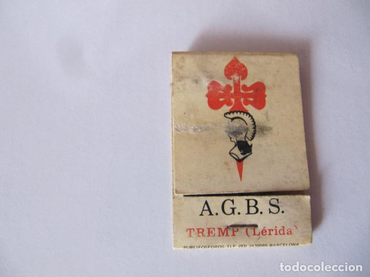 Militaria: Cajetilla cerillas Academia General B&aacute;sica de Suboficiales TREMP LERIDA