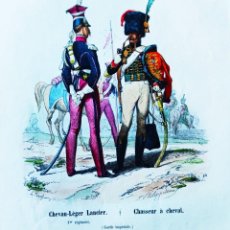 Militaria: ORIGINAL - GRABADO COLOR - GUERRAS REVOLUCIONARIAS 1792-1802 - UNIFORMES MILITARES - OLD ENGRAVING