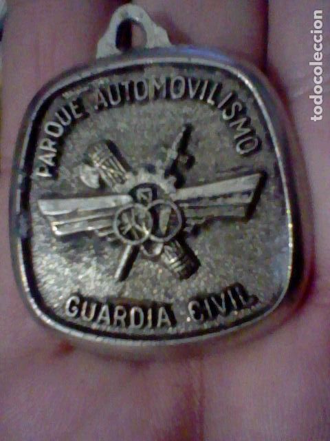 Militaria: GUARDIA CIVIL PARQUE AUTOMOVILISMO LLAVERO SIN CADENA ESCVDO DORSO VIRGEN PATRONA PILAR