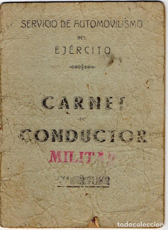 Militaria: GRANOLLERS,,1939, CARNET DE CONDUCTOR MILITAR, RARO