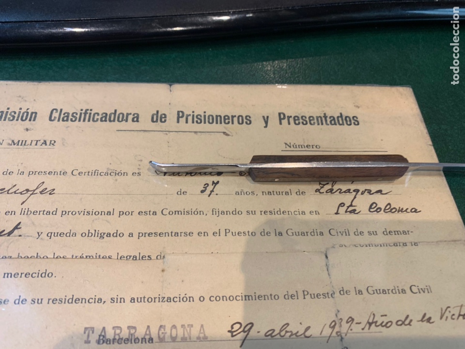 Militaria: Documento Comisi&oacute;n Clasificadora de Prisioneros y Presentados - Foto 3