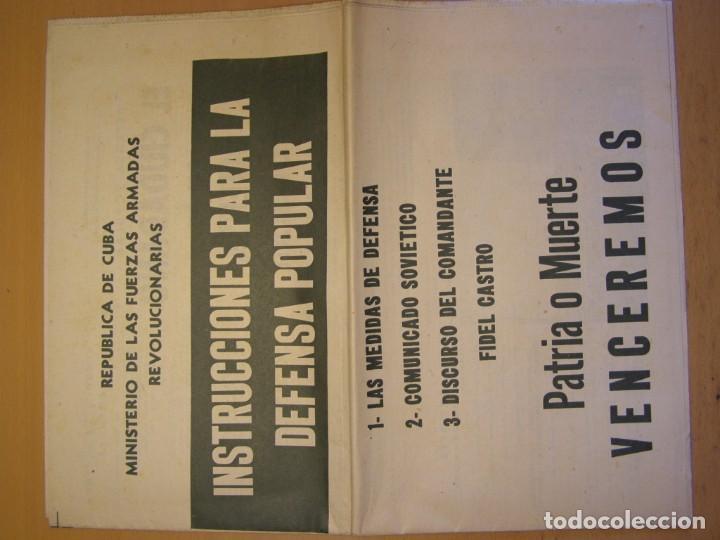 Militaria: Instrucciones para la defensa popular, Rep&uacute;blica de Cuba, finales de los a&ntilde;os 50, principios 60.