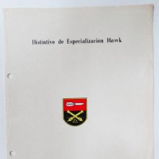 Militaria: LAMINA ORIGINAL: DISTINTIVO ESPECIALIDAD HAWK. Lote 251924335