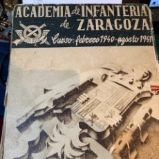 Militaria: CARPETA ACADEMIA DE INFANTERÍA DE ZARAGOZA CURSO FEBRERO 1940 A AGOSTO 1941. Lote 252435520