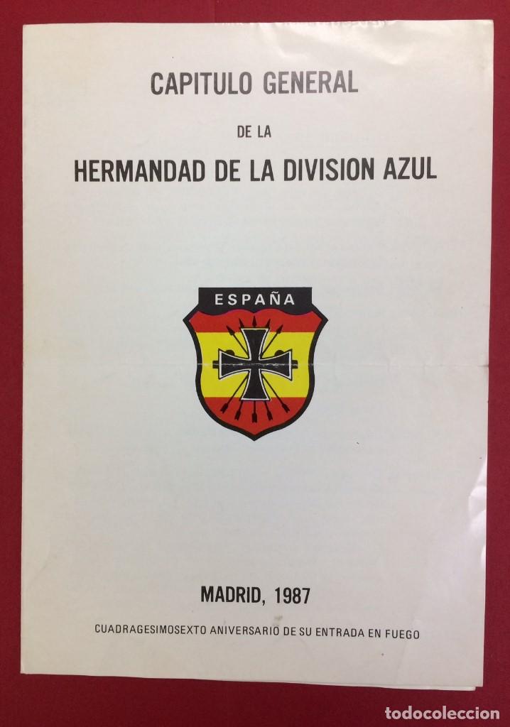 Militaria: DIVISI&Oacute;N AZUL CAP&Iacute;TULO GENERAL 1987 - Foto 1