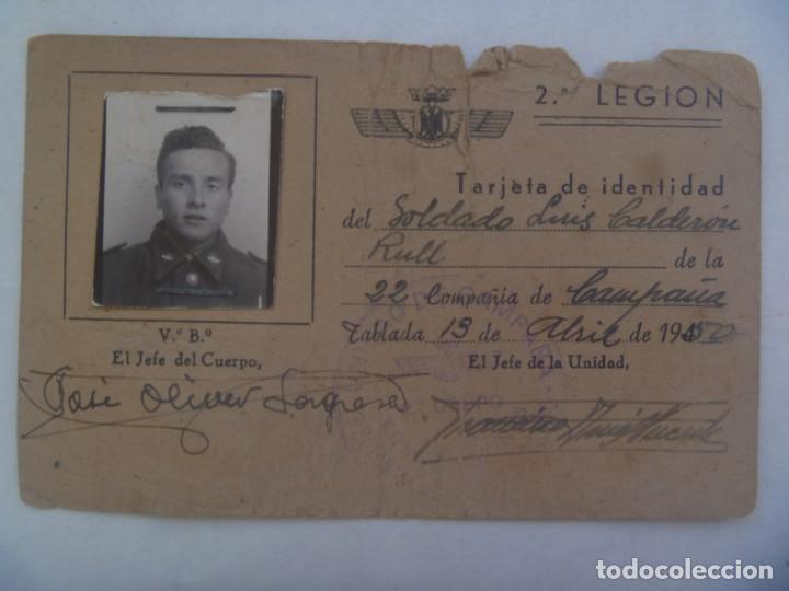 Military Antiques: AVIACION - 2&ordf; LEGION : CARNET DE MILITAR DE LA 22 COMPA&Ntilde;IA . TABLADA ( SEVILLA ), 1950