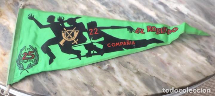 Militaria: BANDERIN DEL CAMPAMENTO IPS 25 PROMOCION, 22 COMPA&Ntilde;IA EL ROBLEDO, MIDE 36 CMS.