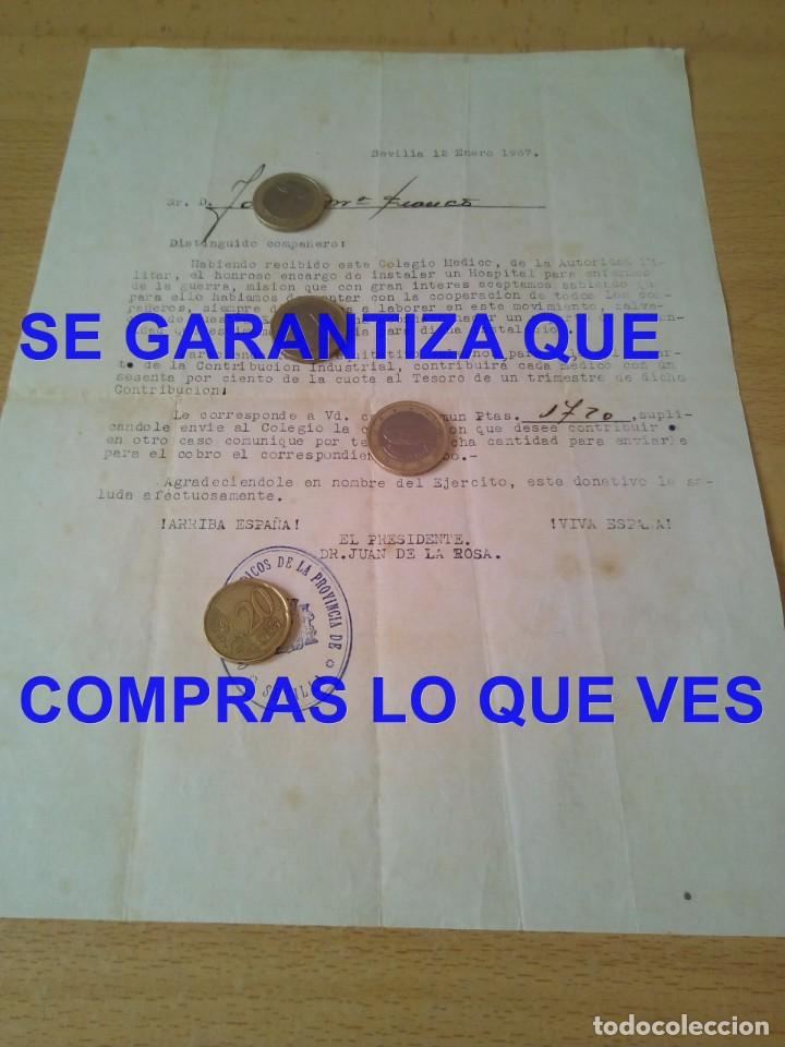Militaria: SEVILLA HOSPITAL MILITAR REPUBLICA ESPA&Ntilde;OLA SELLO 1937 JOSE MARIA FRANCO E15