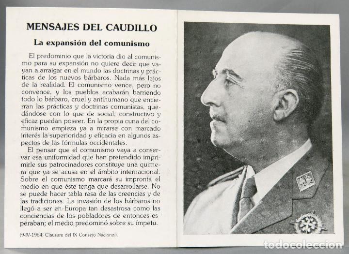 Militaria: Recordatorio aniversario Francisco Franco Bahamonde 20 noviembre 1975 Fundaci&oacute;n mensajes 1990